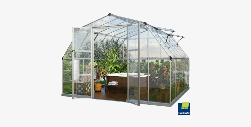 Poly-tex Americana 12×12 Greenhouse - Palram Americana Silver Hobby Greenhouse - 12 X 12, transparent png #2149419