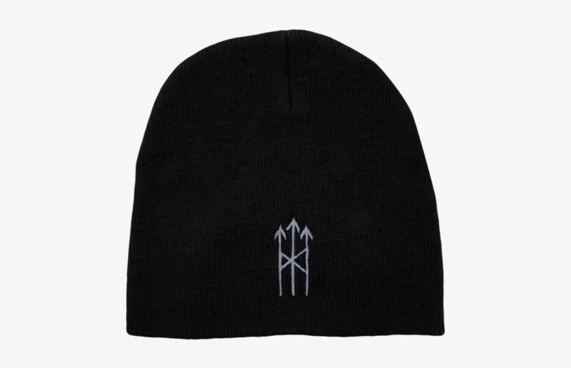 Logo & Arrows Embroidered Black Beanie - Beanie - Black, transparent png #2150263