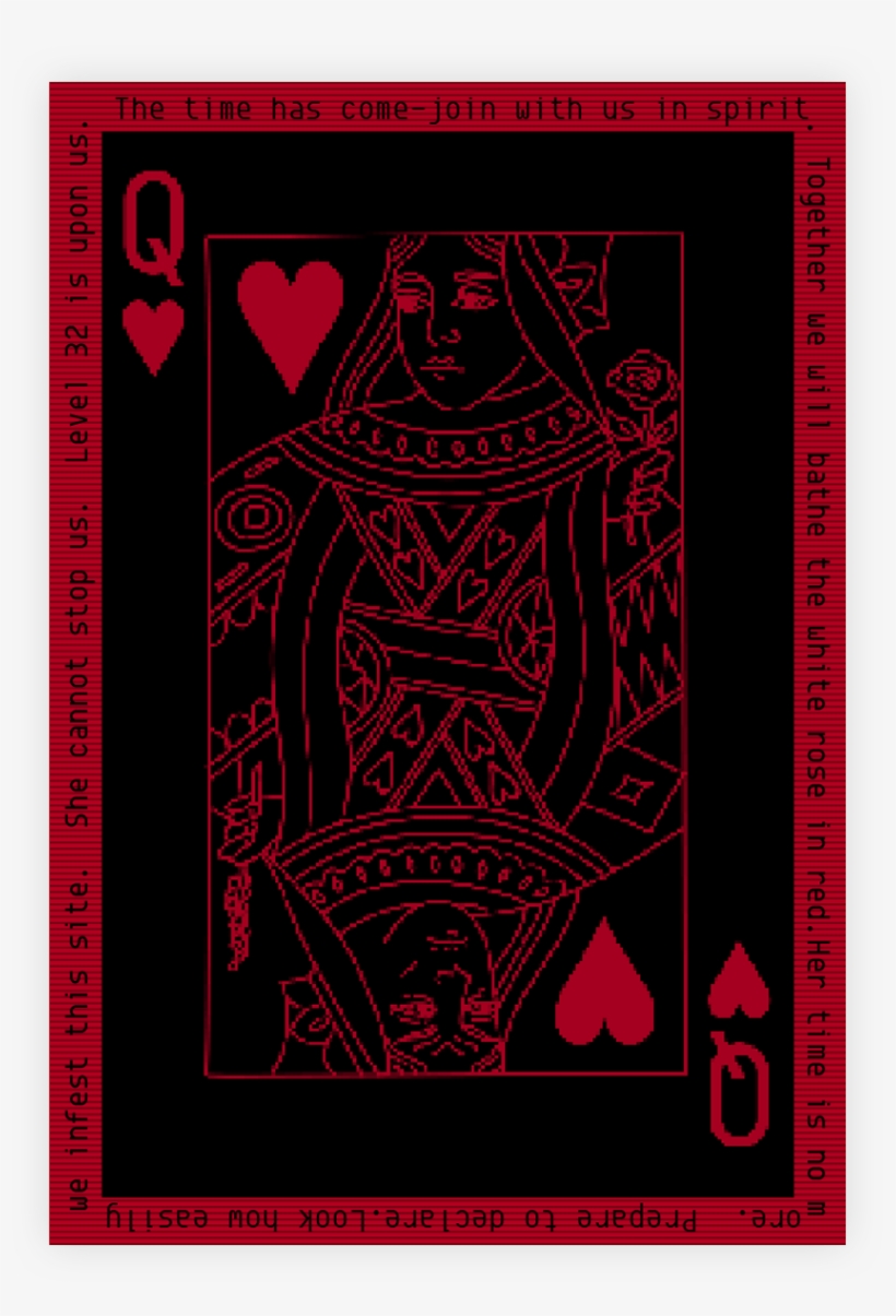Queen Of Hearts Found On Redwheelbarrow - Mr. Robot, transparent png #2150883