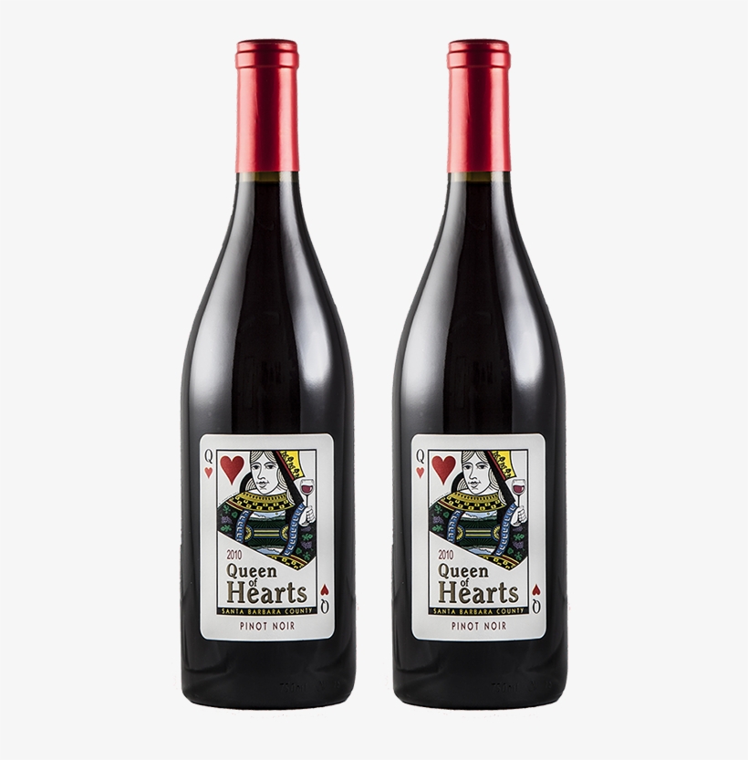 2 Bottles Of Queen Of Hearts Pinot Noir 2010 - Queen Of Hearts Wine, transparent png #2151308