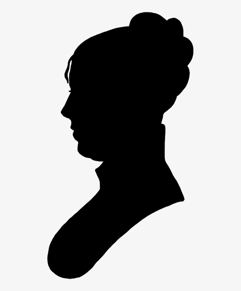 Face Silhouette Woman Black - Victorian Silhouette Portrait, transparent png #2151527