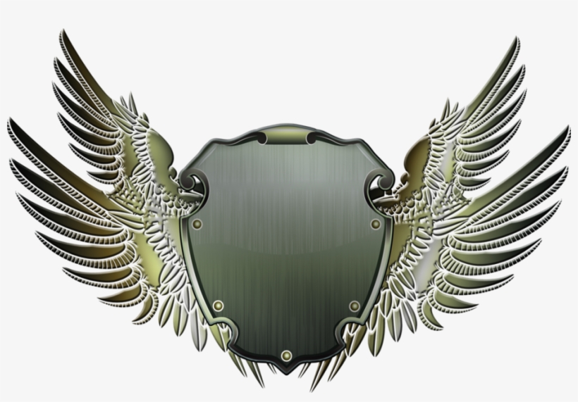 Winged Shield - Shield With Wings Psd, transparent png #2151588