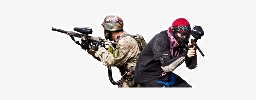 Paintballers Fighting Back To Back - Back To Back Paintball, transparent png #2152183