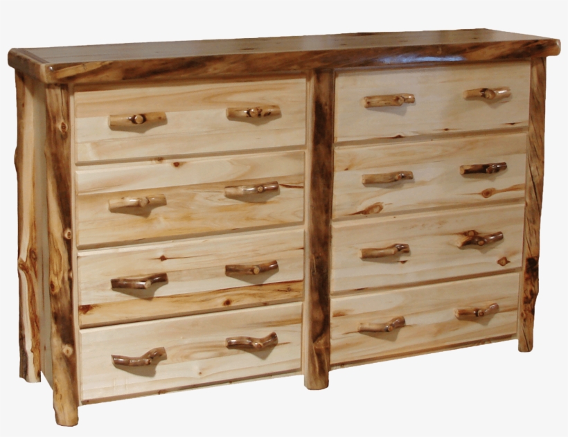 Aspen Log 8 Drawer Dresser - Chest Of Drawers, transparent png #2152500