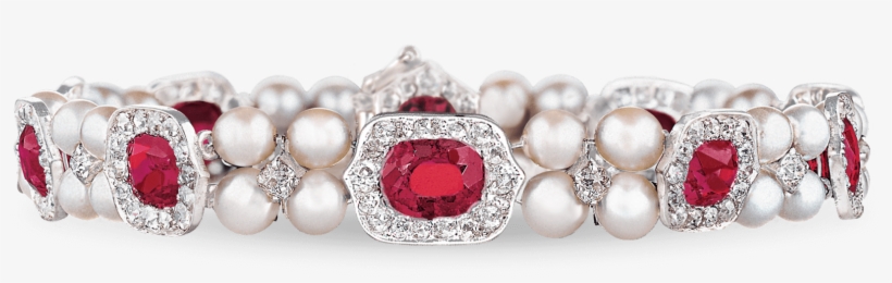 Untreated Ruby And Pearl Bracelet - Pre-engagement Ring, transparent png #2152604