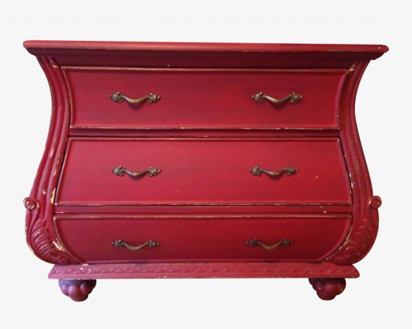 Red Dressers Unique Distressed Red E Nightstand Red - Chest Of Drawers, transparent png #2152652