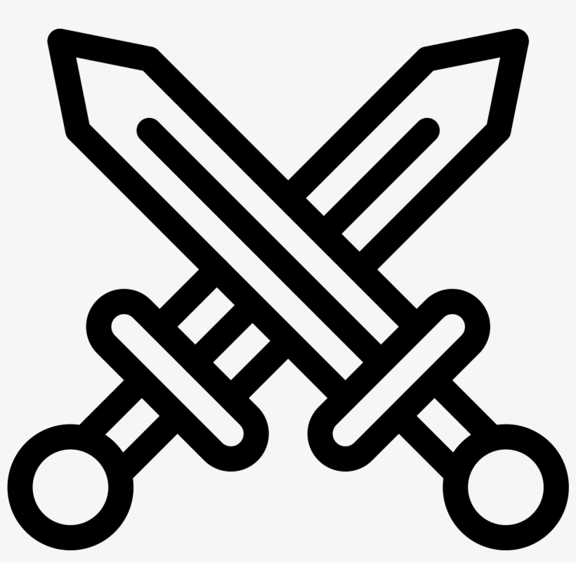 Open - Crossed Swords, transparent png #2152819