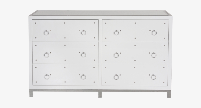 Evelyn White Lacquer Dresser - Buffet, transparent png #2153033