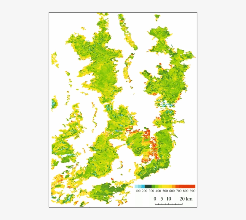 Distribution Map Of Average Long Term Values Of The - Atlas, transparent png #2153267
