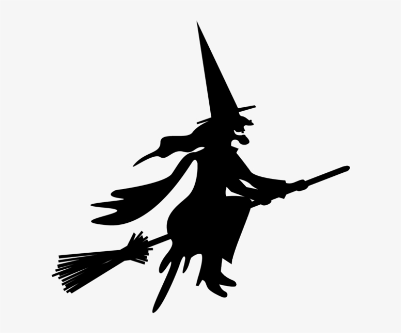 Witch On Broom Png, transparent png #2153453