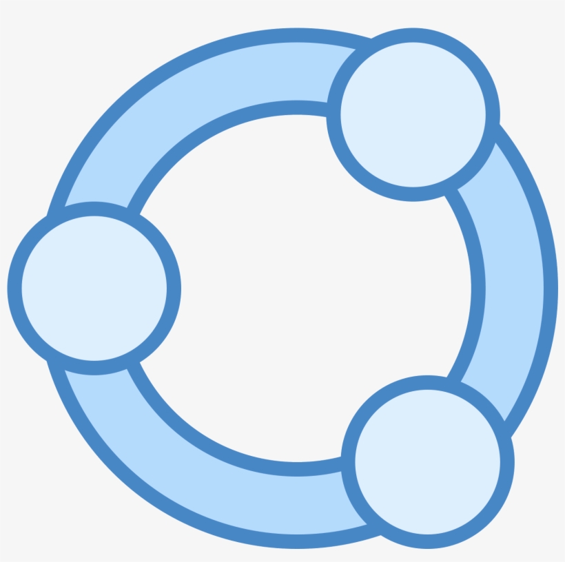 This Icon Is Three Orbs Connected With A Tube - Share Icon, transparent png #2153459