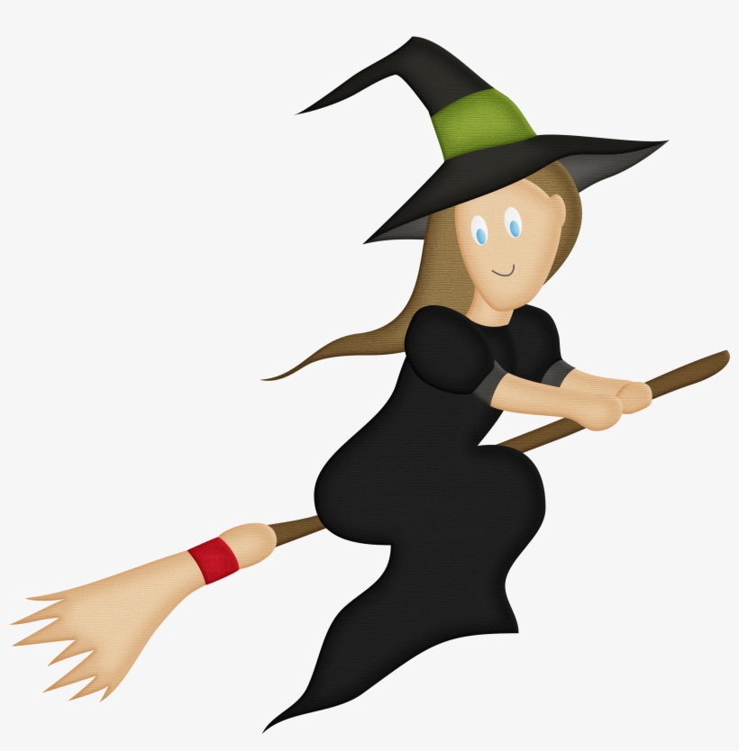 Clipart Library Library Witch On A Broomstick Clipart - Sorcier Sur Un Balai, transparent png #2153478
