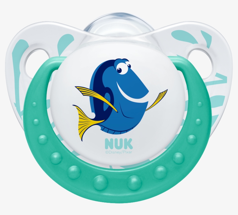 Nuk Disney Finding Dory Soother - Nuk Classic Finding Dory Silicone Soothers 0-6 Months, transparent png #2154050