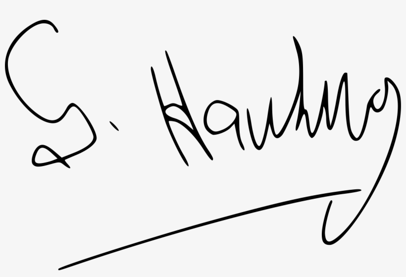 Open - Stephen Hawking Signature, transparent png #2155734