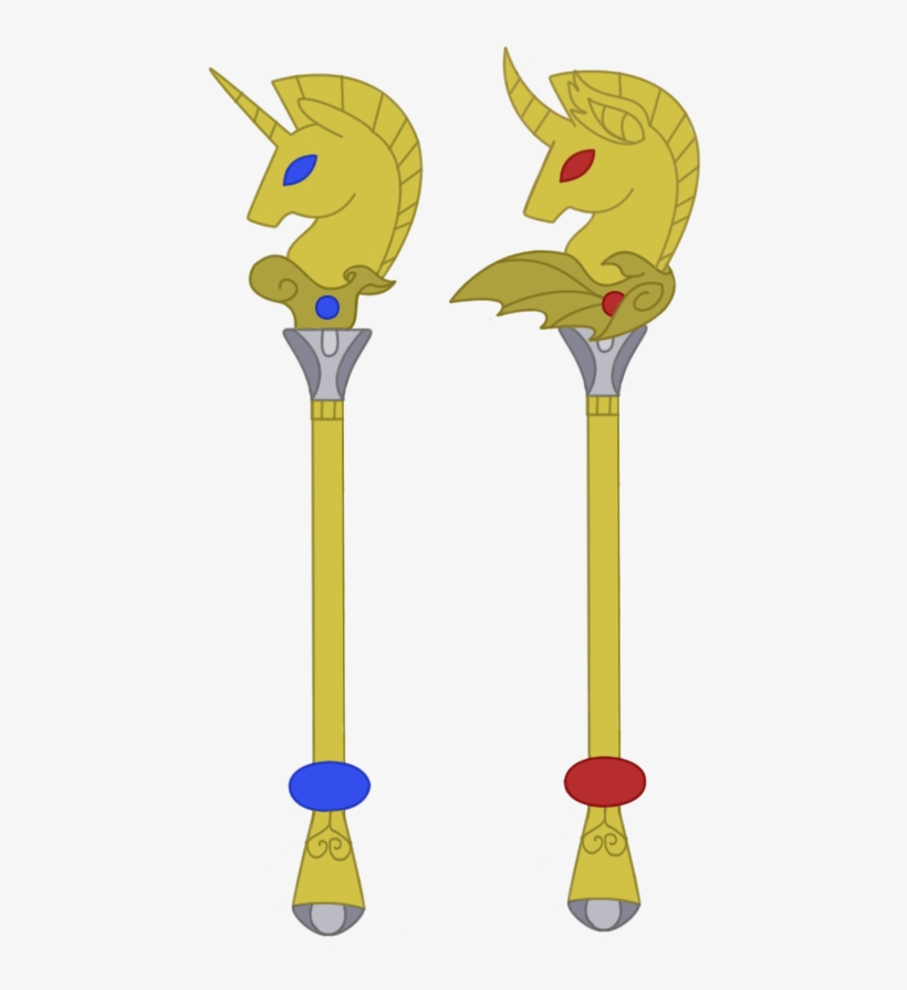 Unicorn And Batpony Scepter By Darckvampireneko On - Digital Art, transparent png #2156043