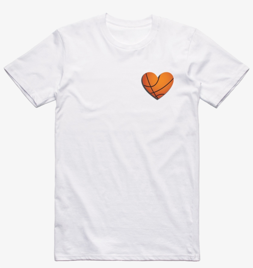Load Image Into Gallery Viewer, Heart Basketball Tee - Ilovebasketballtv, transparent png #2156596