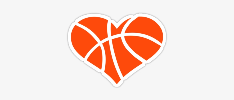 Amazing Basketball Heart Clipart Basketball Heart Stickers - Basketball Heart Svg Free, transparent png #2156962