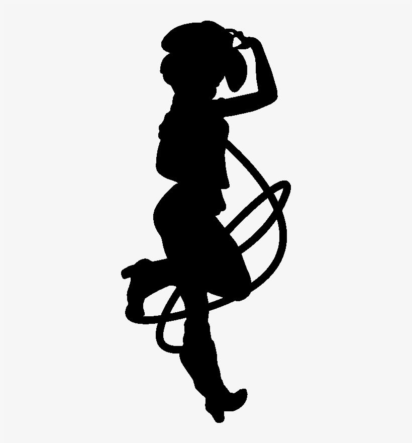 Sticker Silhouette Cowgirl - Cowgirl Silhouette Png - Free Transparent ...