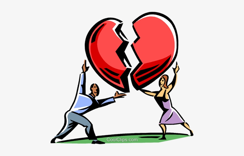 Couple Putting A Heart Back Together Royalty Free Vector - Clip Art, transparent png #2157150