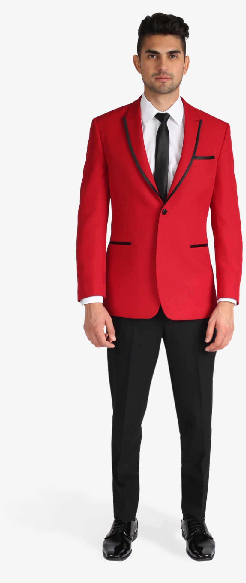 Red Peak Lapel Tuxedo - Tux With Red Combinations, transparent png #2158028