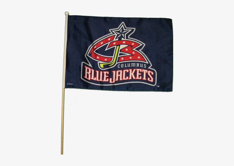 12"x18" Columbus Blue Jackets Stick Flag, Econo-polyester - Columbus Blue Jackets Nhl Car Flag, transparent png #2158594