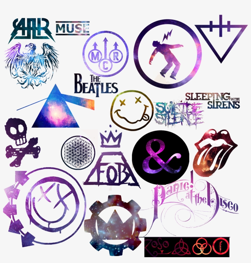 Band Logo Galaxy Edits By Mockingjayhallows7 - Transparent Band Logos Collage, transparent png #2159419