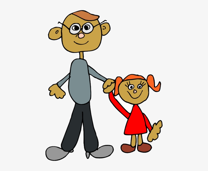 Monkey Clipart Daddy - Father And Daughter Clipart, transparent png #2160100