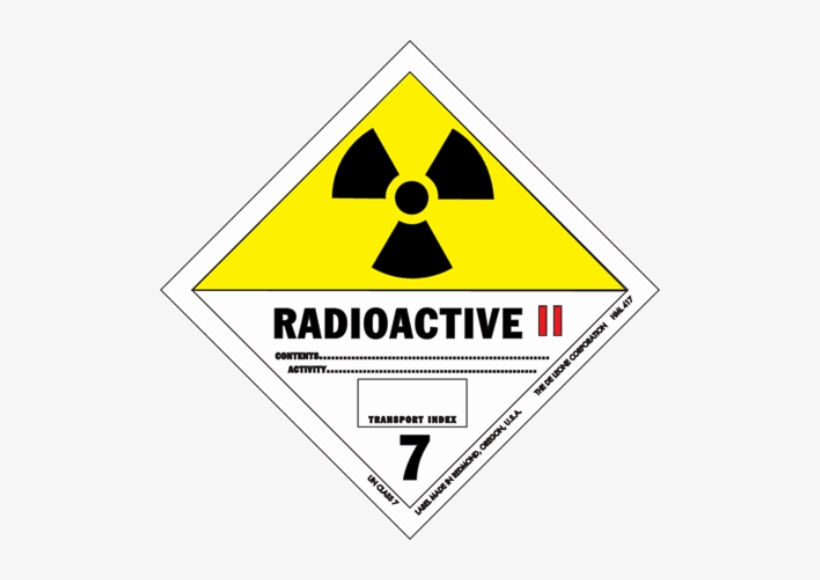 Hazmat Class 7 Radioactive - Adr 7b, transparent png #2160219