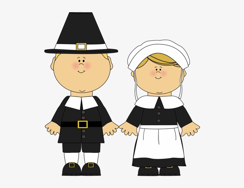 Male Pilgrim And Female Pilgrim Png Clipart - Pilgrims Clipart, transparent png #2160912