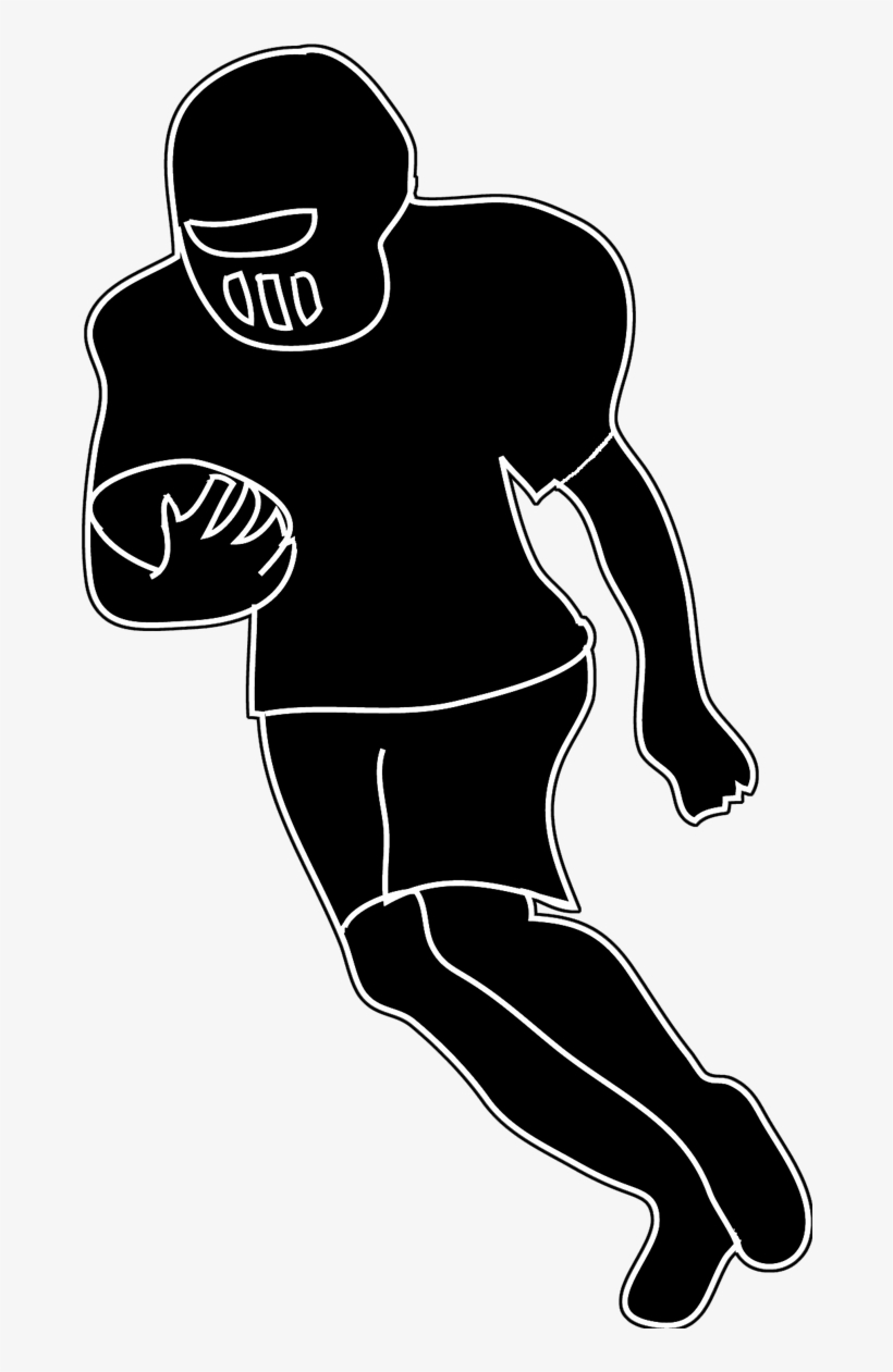 Silhouettes Of People Silhouette Clipart - American Football Player Png Clipart, transparent png #2160950