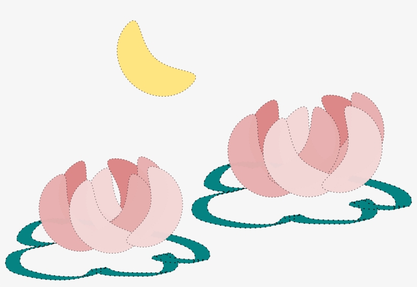 This Free Icons Png Design Of Water Lily And Moon, transparent png #2161344
