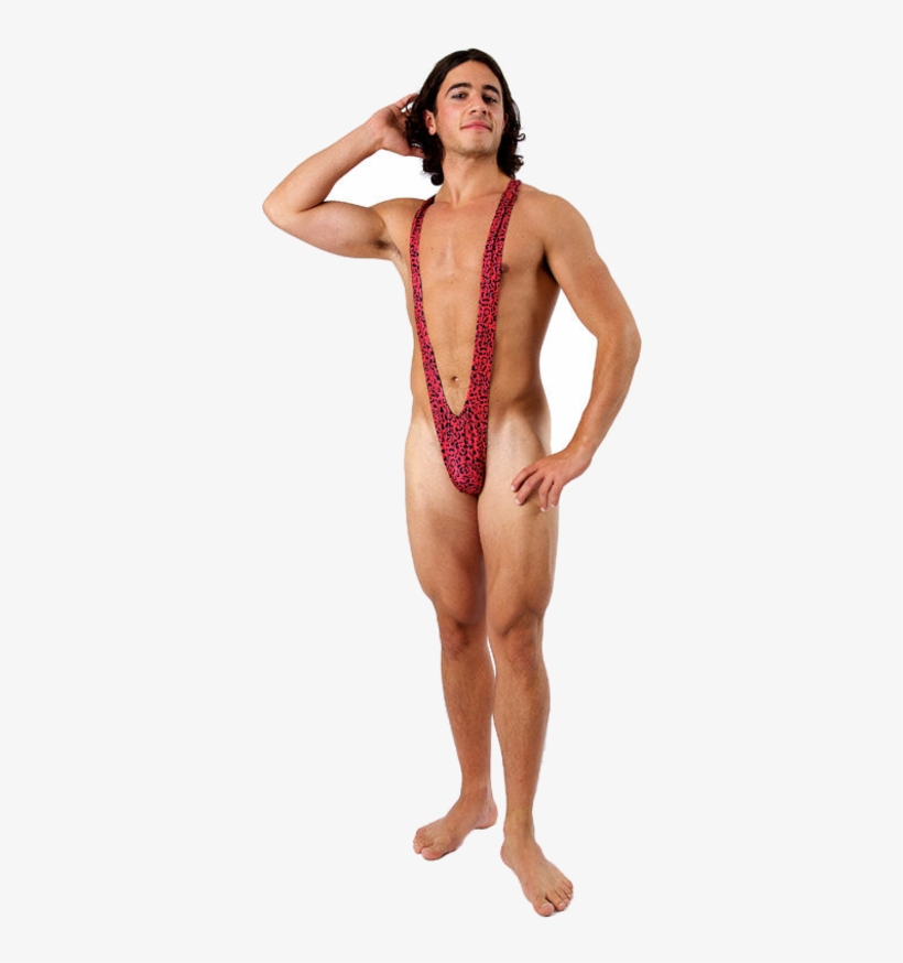 Red Leopard Mankini - Transparent Mankini, transparent png #2161392