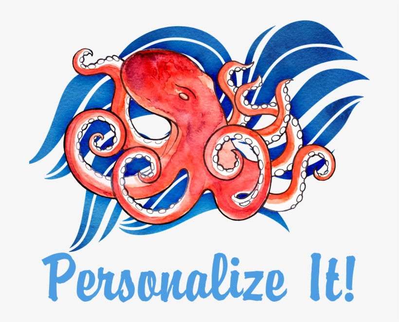 Favorite - Personalized Ocean Octopus Mugs, transparent png #2161556