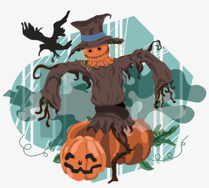 Free Halloween Scene Clipart, 2 Pages Of Free To Use - Halloween Scarecrow Clip Art, transparent png #2161608