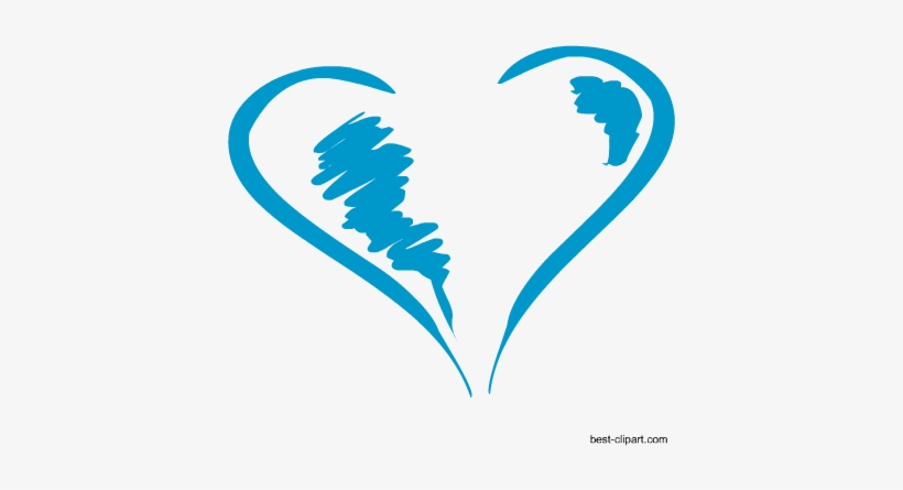 Blue Scribbled Heart - Emblem, transparent png #2161945