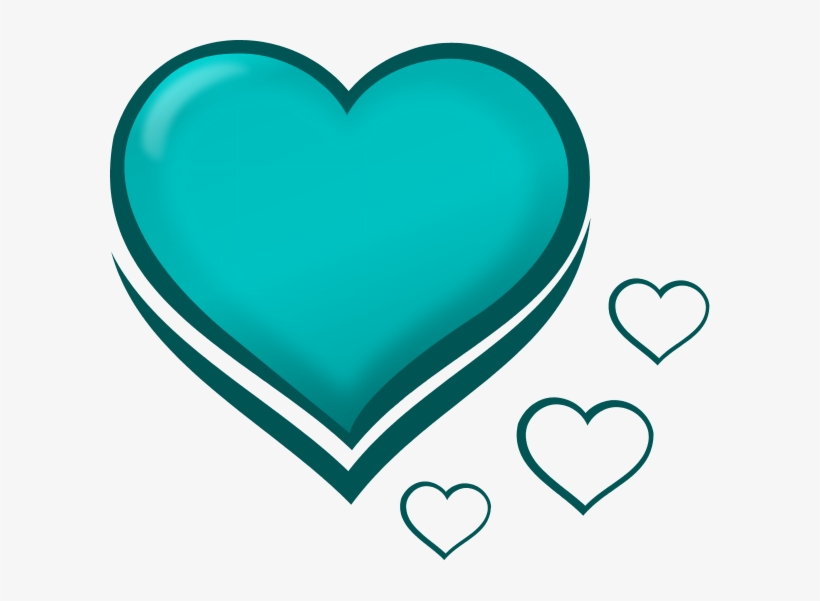 Teal Clipart Heart - Teal Heart Clipart, transparent png #2162198
