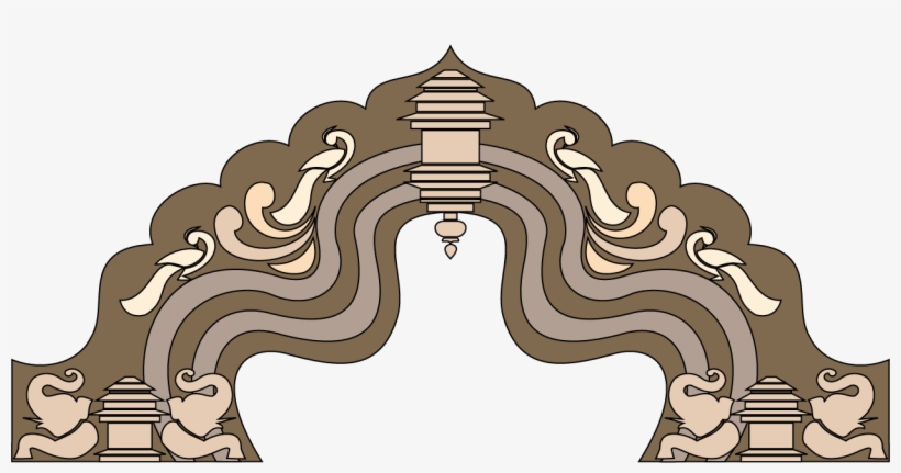 Arch - Indian Temple Arch Design Vector, transparent png #2162260