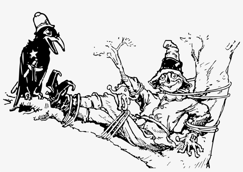 Scarecrow And Crow Svg Clip Arts 600 X 395 Px, transparent png #2162262