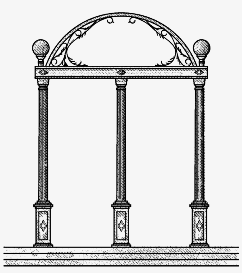 28 Collection Of Uga Arch Drawing - Uga Arch Drawing, transparent png #2162363