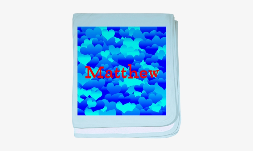 Blue Hearts Pattern Personalized Baby Blanket On Cafepress - Love Pink Shower Curtain, transparent png #2162462
