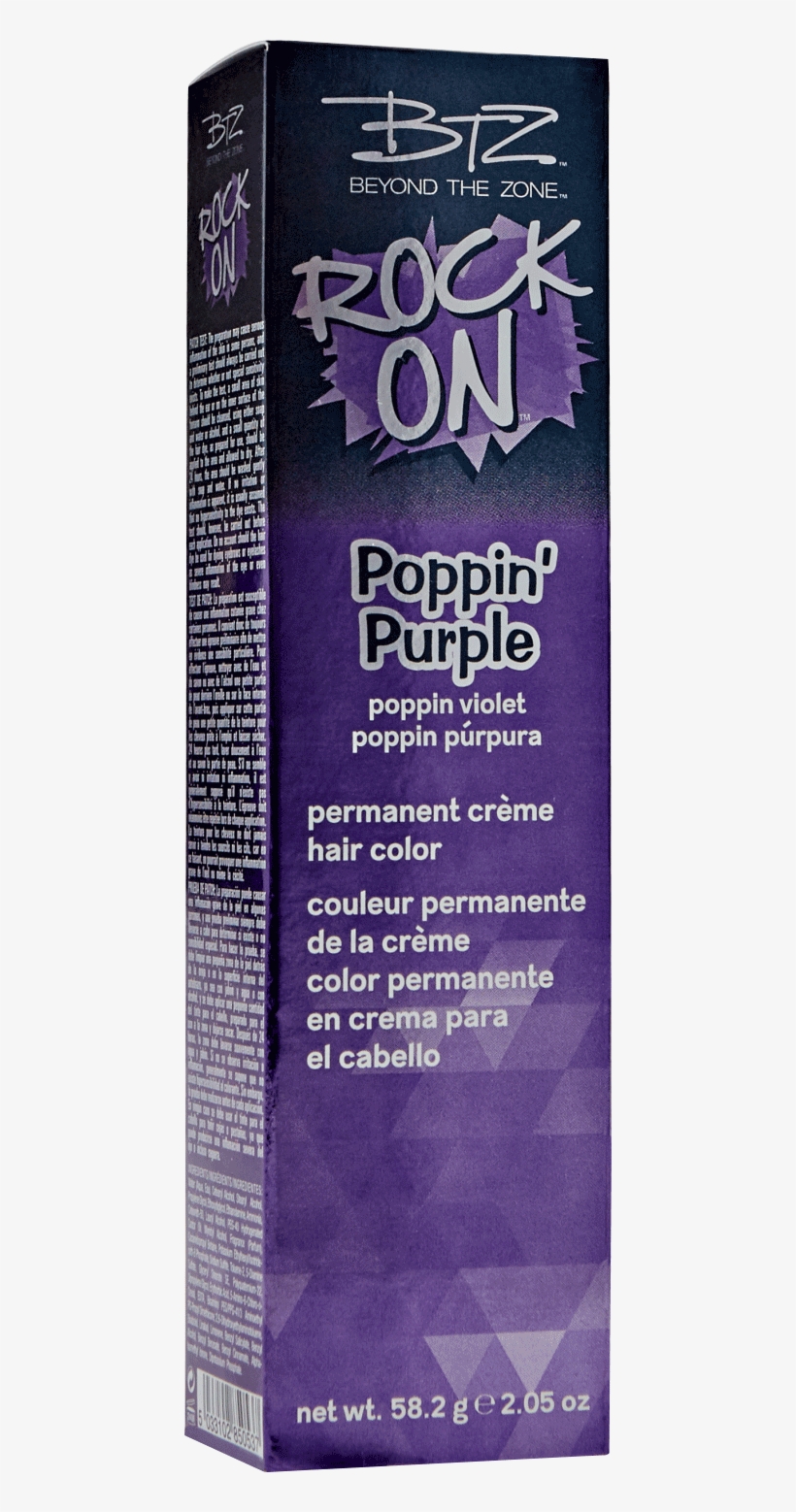 Beyond The Zone Poppin Purple Permanent Creme Hair - Btz Rock On Poppin Purple, transparent png #2162717