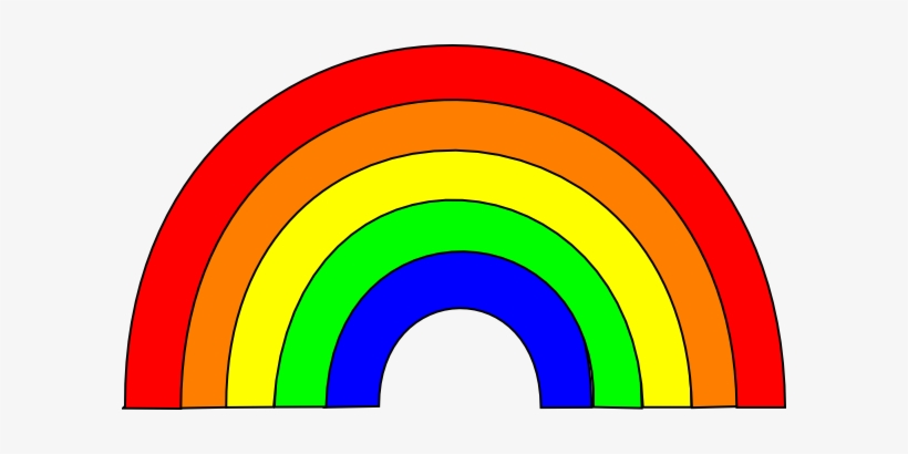 Original Png Clip Art File Rainbow With Clouds- Blue, transparent png #2162812