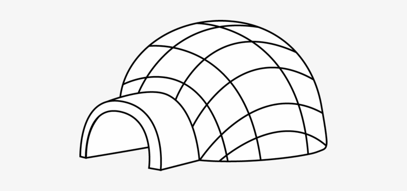 Igloo Clip Art Black And White - Igloo Clipart Black And White Png, transparent png #2163203