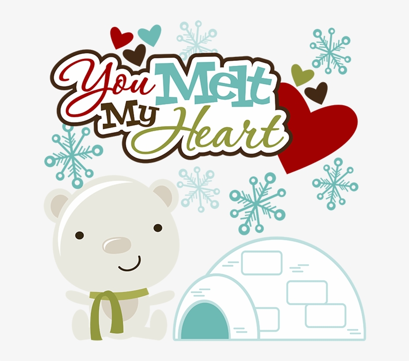 You Melt My Heart Svg Polar Bear Svg Igloo Svg Snowflake - Thank You, transparent png #2163606