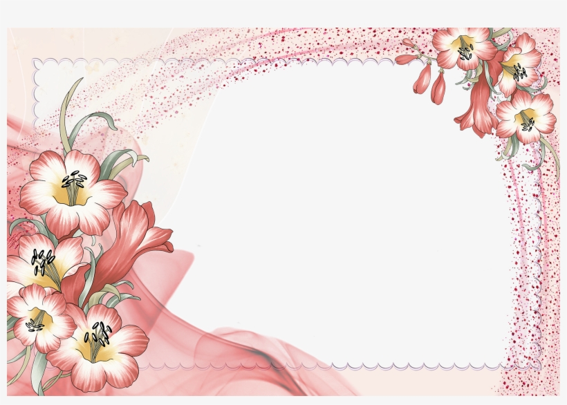 Wallpaper Photo Frame Design - Flower Borders And Frames, transparent png #2163656