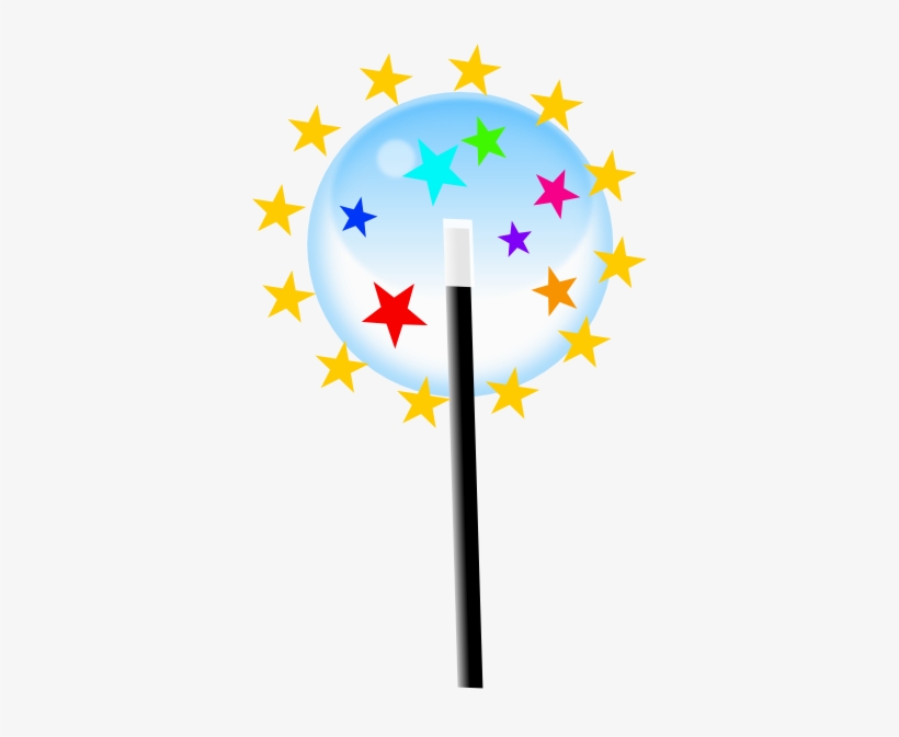 Small Magic Wand Clip Art At Clipart Library - Black And White Star Background Clipart, transparent png #2163815