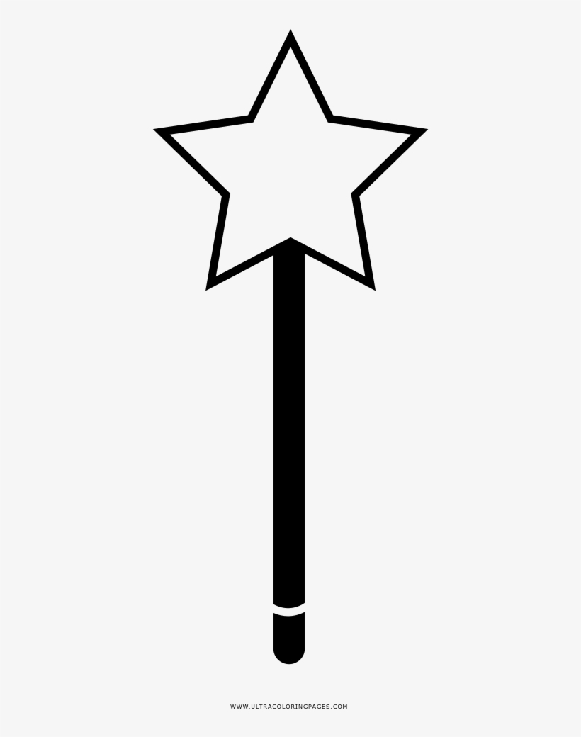 Magic Wand Coloring Page - Breathing Stars, transparent png #2164037