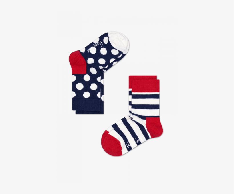 2 Pack Navy & Red Stripe Dot - Skarpetki Dziecięce, transparent png #2164773