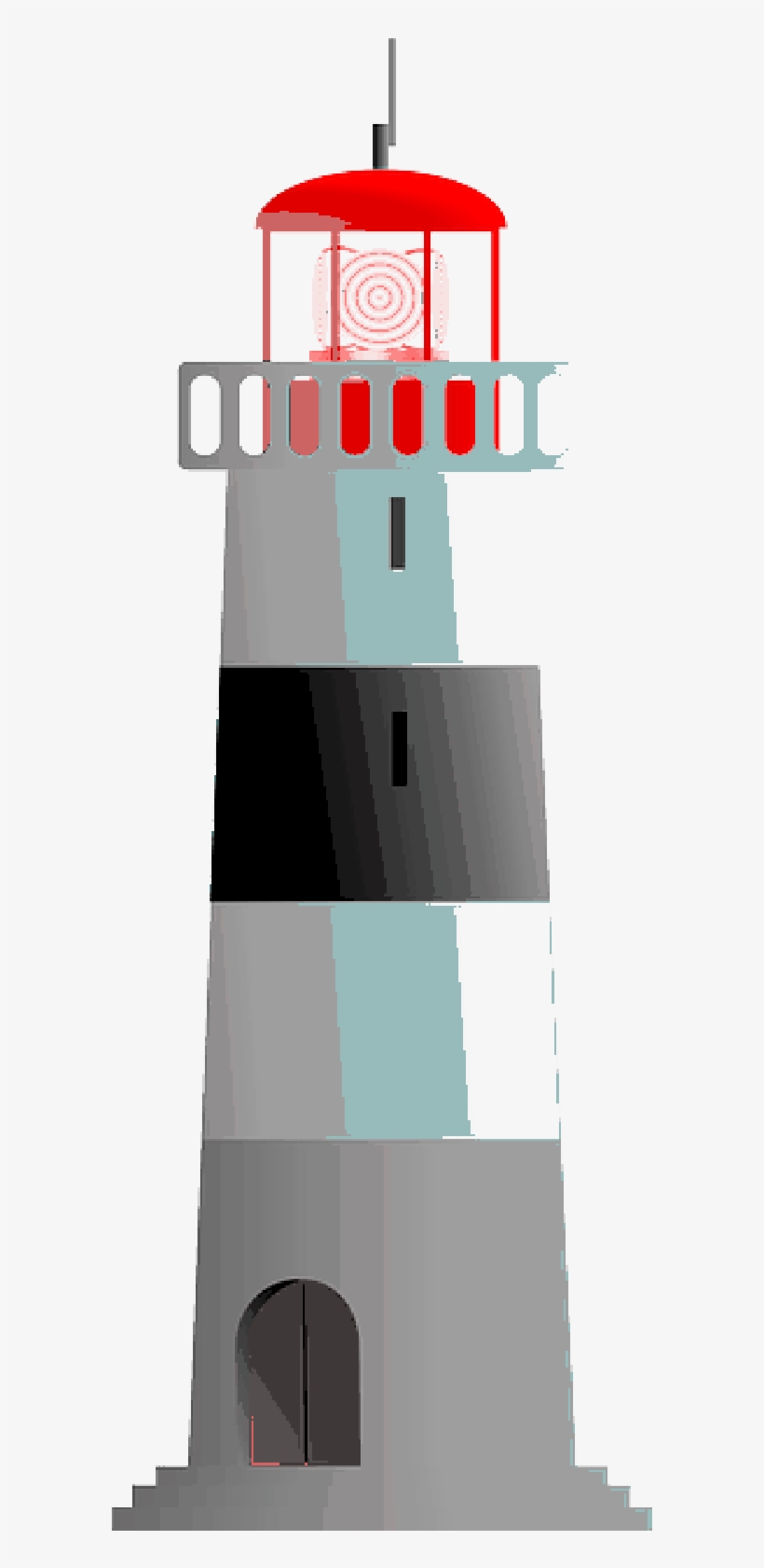 Mb Image/png - Black Striped Lighthouse Shower Curtain, transparent png #2164817