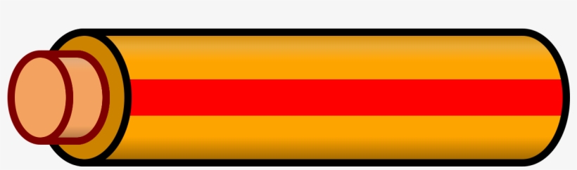 Wire Orange Red Stripe - Yellow Red Wire, transparent png #2165075